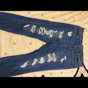 High rise ankle jegging